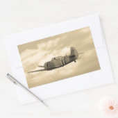 飛行中のYak 11 長方形シール (封筒)