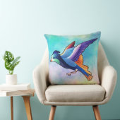 飛行中投げ枕で目まいがする鳥 クッション (椅子)