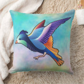 飛行中投げ枕で目まいがする鳥 クッション (ブランケット)