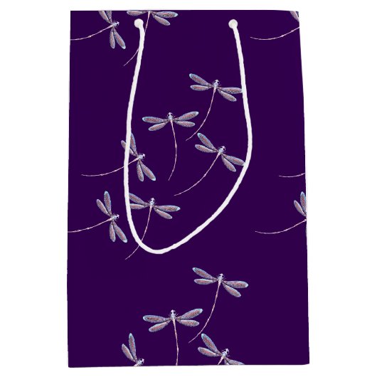 飛行中抱き枕のトンボ ミディアムペーパーバッグ (正面)