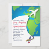 飛行中遠くにパーティの招待状 招待状 (正面)