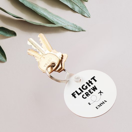 飛行乗務員クール飛行機、旅行、家族の休暇 キーホルダー