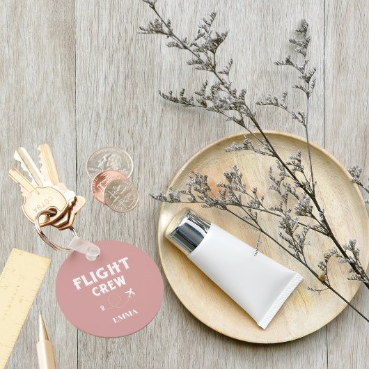 飛行乗務員クール飛行機、旅行、家族の休暇 キーホルダー