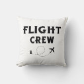 飛行乗務員クール飛行機、旅行、家族の休暇 クッション (正面)