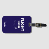 飛行乗務員クール飛行機、旅行、家族の休暇 ラゲッジタグ (正面横)