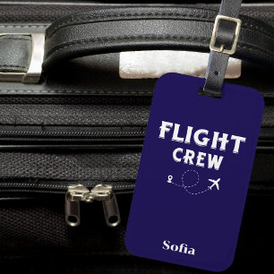 飛行乗務員クール飛行機、旅行、家族の休暇 ラゲッジタグ