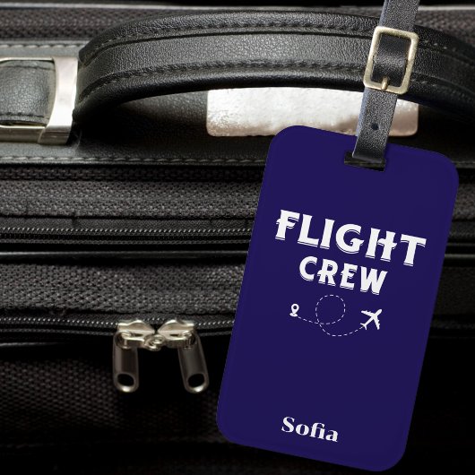 飛行乗務員クール飛行機、旅行、家族の休暇 ラゲッジタグ