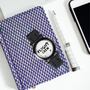 飛行乗務員クール飛行機、旅行、家族の休暇 腕時計