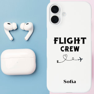 飛行乗務員クール飛行機、旅行、家族の休暇 iPhone 16 PLUSケース