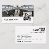 飛行付き添い人QRコード 名刺 (正面/裏面)