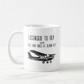 飛行免許持ちでお父さんジョーク好きな航空ファンへ コーヒーマグカップ (左)