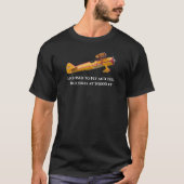 飛行免許+ジョーク放出許可 Funny Aviation クール Tシャツ (正面)