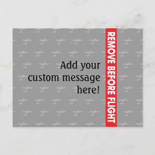 飛行前取り外し - 航空 ポストカード (正面)