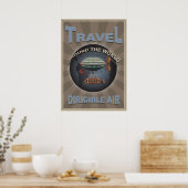 飛行可能航空ヴィンテージワールドトラベルポスター ポスター (キッチン)