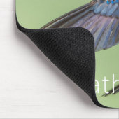 飛行名の中の木の精のハミングバパーソナライズされたード マウスパッド (コーナー)