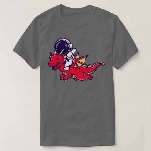 飛行士が乗るドラゴンマンガ Tシャツ (デザイン正面)