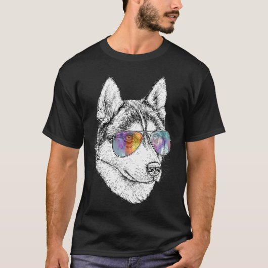 飛行士とハスキー Tシャツ (正面)