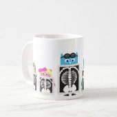飛行士のフクロウのX線 コーヒーマグカップ (正面左)