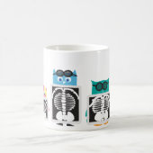 飛行士のフクロウのX線 コーヒーマグカップ (中央)