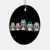 飛行士のフクロウのX線 セラミックオーナメント (右)