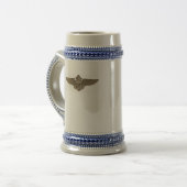 飛行士の翼を持つNAVAIR 0966ステイン ビールジョッキ (正面左)