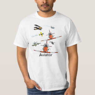 飛行士の飛行機のユーモアの人のワイシャツ Tシャツ