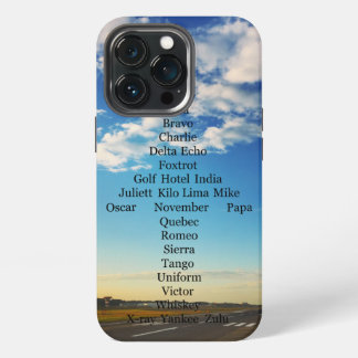 飛行士アルファベット飛行機  iPhone 13 PROケース