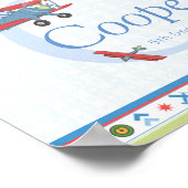 飛行士ヴィンテージパーソナライズされた飛行機名ポスター ポスター (角)