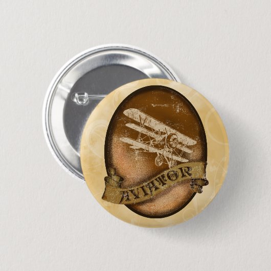 飛行士 缶バッジ (正面&裏面)