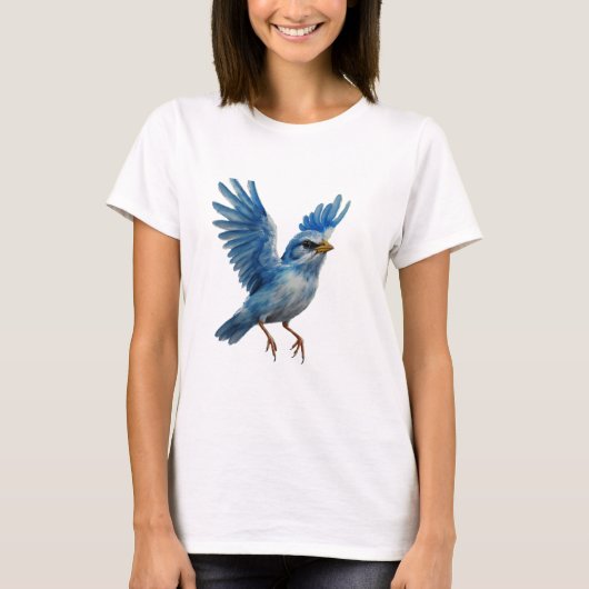 飛行威厳のある中のブルーバード Tシャツ (正面)