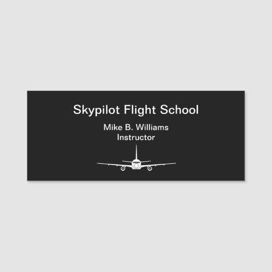 飛行学校のインストラクター 名札 (正面)