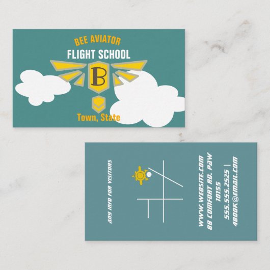 飛行学校 名刺 (正面/裏面)