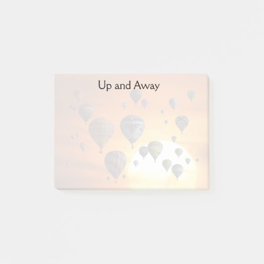 飛行後ノートの熱気球 ポストイット (正面)
