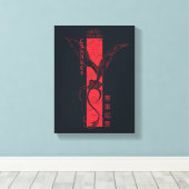 飛行旗の新年中国のの車軸 | 萬事如意 キャンバスプリント (インサイチュ (ウッドフロア))