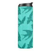 飛行日本の中のツバメ、ターコイズ及びアクア タンブラー (回転左)