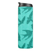 飛行日本の中のツバメ、ターコイズ及びアクア タンブラー (回転右)