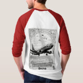 飛行時間：航空史Tシャツ Tシャツ (裏面)