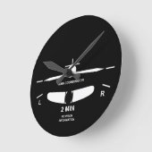 飛行楽器 ラウンド壁時計 (傾斜)