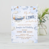 飛行機ああ私のタイムフライ旅行2回目の誕生日 招待状 (スタンド正面)