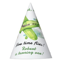 飛行機ああ私のタイムフライ最初の誕生日 パーティーハット