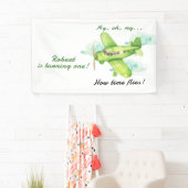 飛行機ああ私のタイムフライ最初の誕生日 横断幕 (インサイチュ)