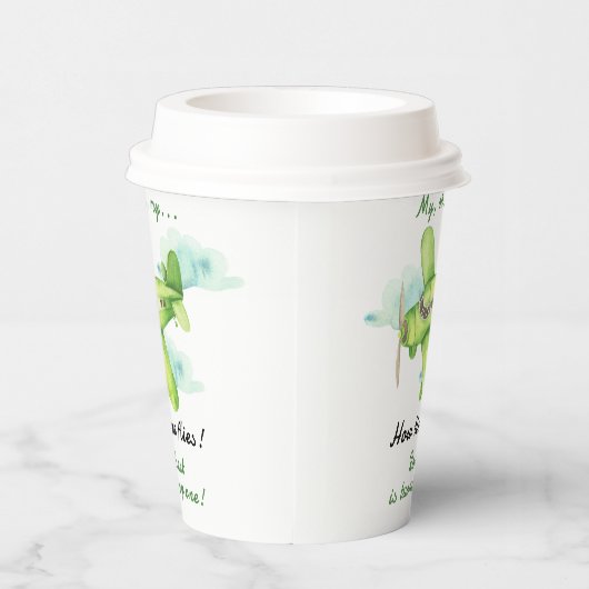 飛行機ああ私のタイムフライ最初の誕生日 紙コップ (右)