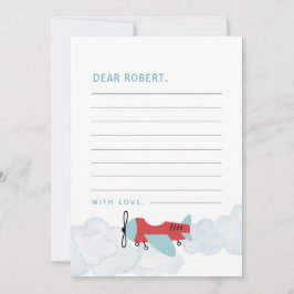 飛行機ああ私の時間はタイムカプセルノートカードを飛ぶ サンキューカード