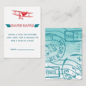 飛行機おむつラッフルチケット エンクロージャーカード (正面/裏面)