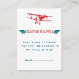 飛行機おむつラッフルチケット エンクロージャーカード