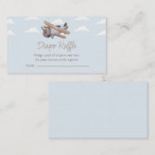 飛行機おむつラッフル、旅行ベビーシャワー エンクロージャーカード (正面/裏面)