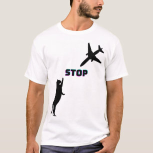 飛行機おもしろいパイロット猫夫妻 Tシャツ