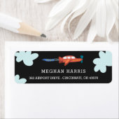 飛行機おもしろい住所 シール (インサイチュ)