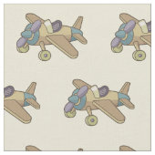 飛行機おもちゃ模様 ファブリック (クローズアップ)