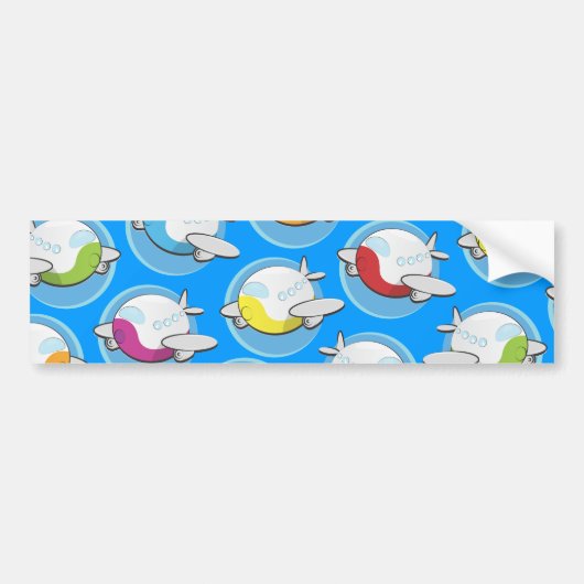 飛行機おもちゃ バンパーステッカー (正面)